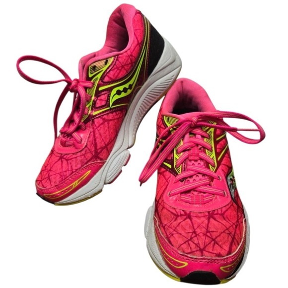 Saucony Shoes - Saucony Breakthru PowerGrid Running Shoes Womens 6.5 Pink Citron S10265-1